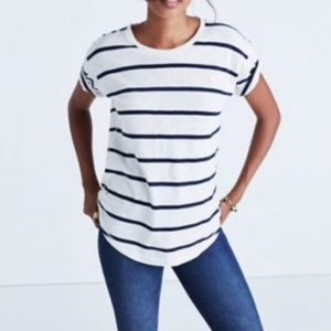 Madewell Tops - Madewell Striped Whisper Cotton Crewneck Tee Madewell Tops - Madewell Striped Whisper Cotton Crewneck Tee